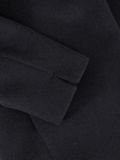 3-9 yrs Wool-Blend Funnel-Neck Coat in Navy | Reiss Children & Baby Signature