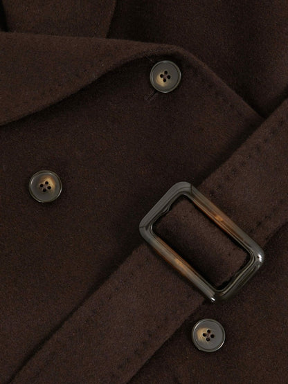 13-14 yrs Double-Breasted Blindseam Wool-Blend Coat in Chocolate Brown | Reiss Children & Baby Recommended