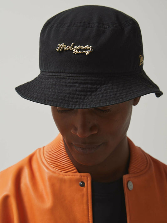 Unisex Fit McLaren Racing Cotton Bucket Hat in Black | Reiss Men Popular