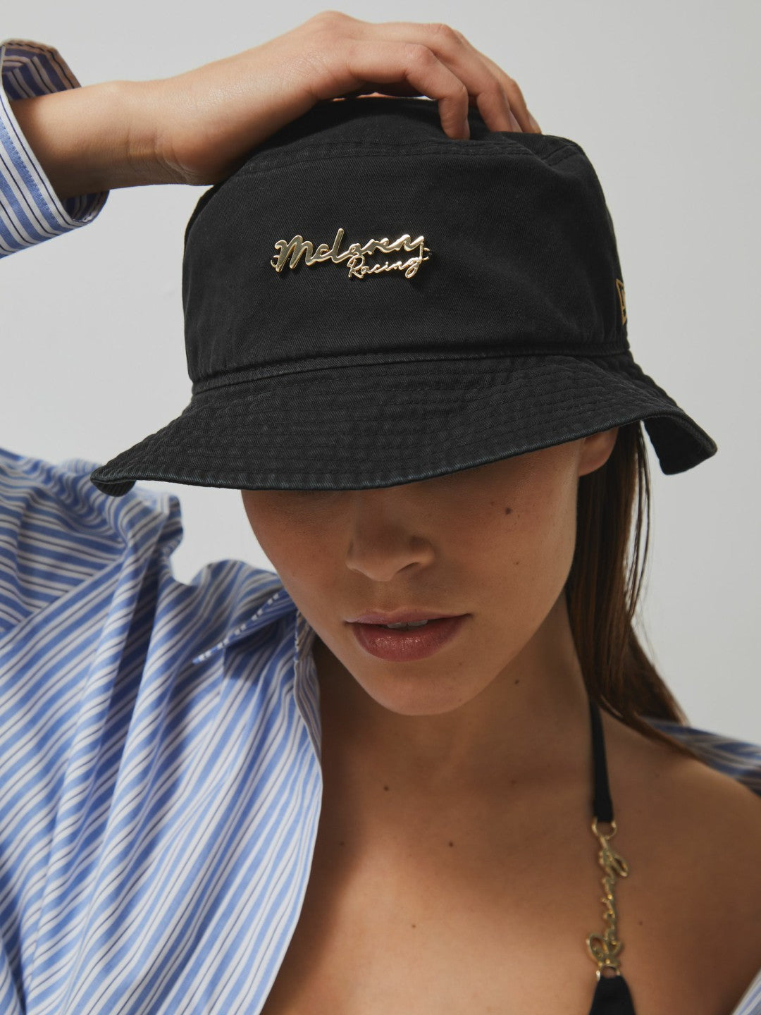 Unisex Fit McLaren Racing Cotton Bucket Hat in Black | Reiss Men Popular