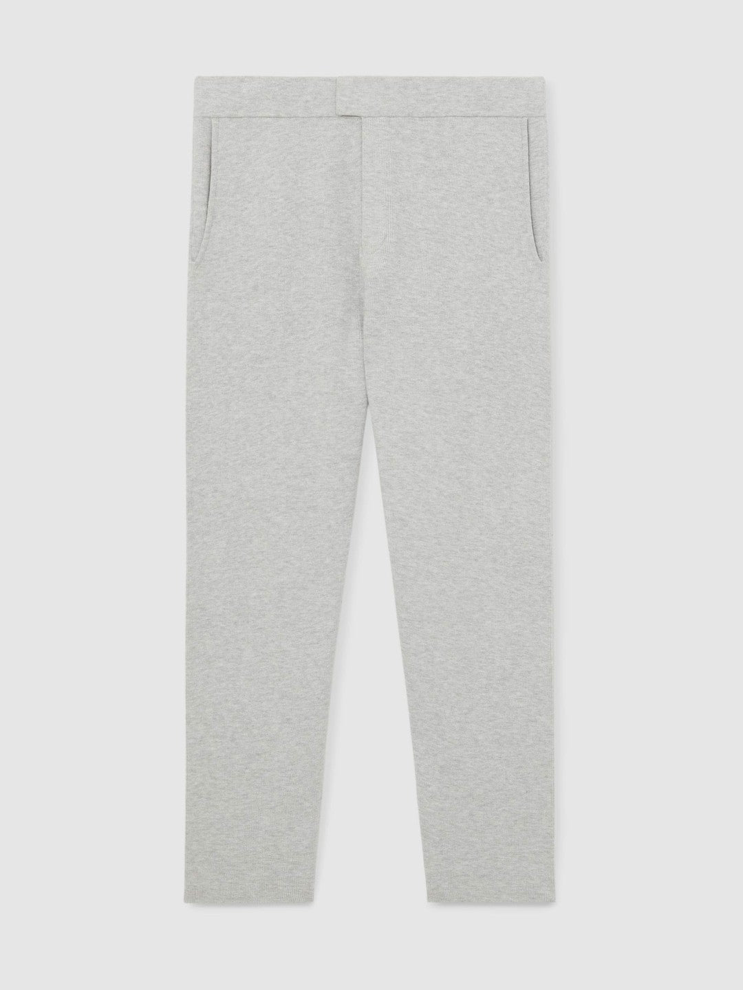 Tapered Knitted Trousers in Soft Grey | Reiss Men Trending