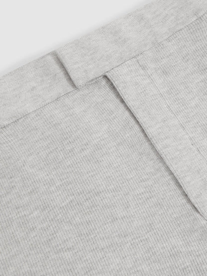 Tapered Knitted Trousers in Soft Grey | Reiss Men Trending