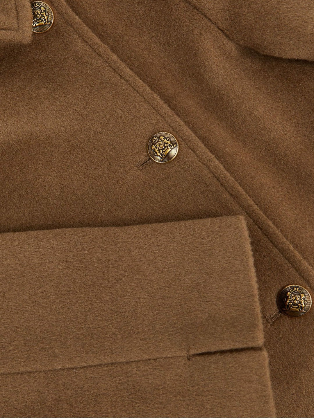 9-13 yrs Wool-Blend Double-Breasted Coat in Camel | Reiss Children & Baby Featured