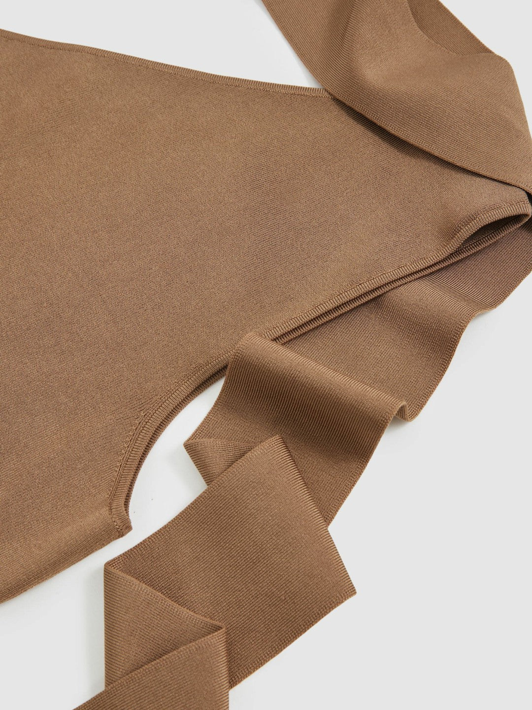 One Shoulder Scarf Top in Taupe Neutral | Reiss Women New