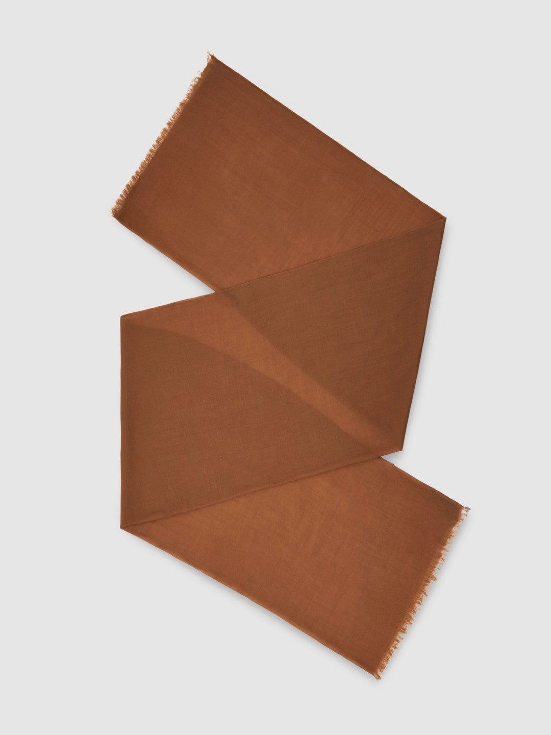 Wool-Cashmere Lightweight Scarf in Camel | Reiss Women Featured