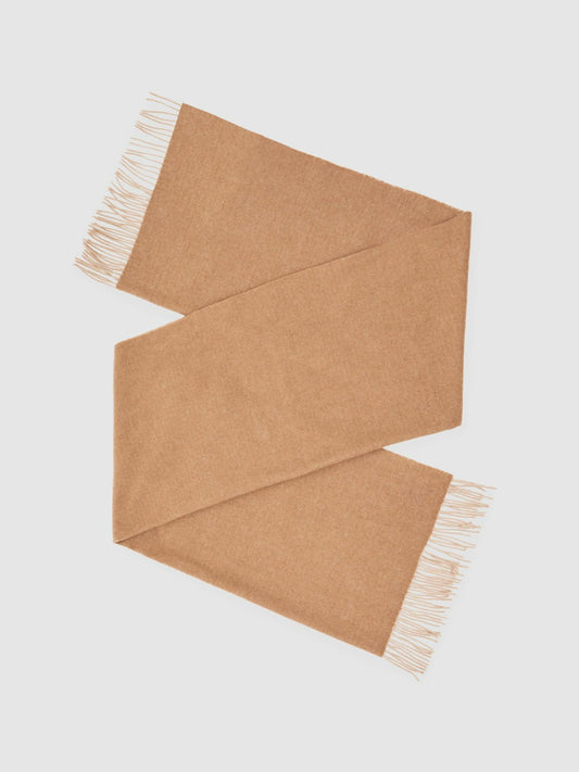 Wool-Cashmere Scarf in Taupe | Reiss Women Signature