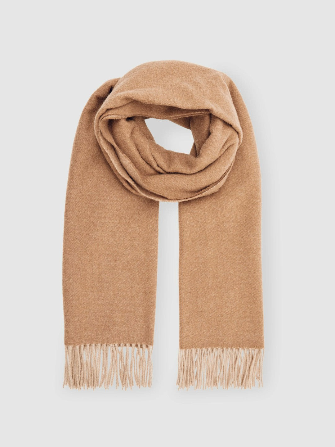 Wool-Cashmere Scarf in Taupe | Reiss Women Signature