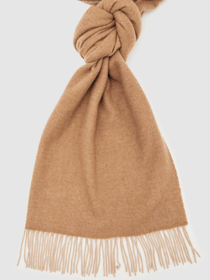 Wool-Cashmere Scarf in Taupe | Reiss Women Signature