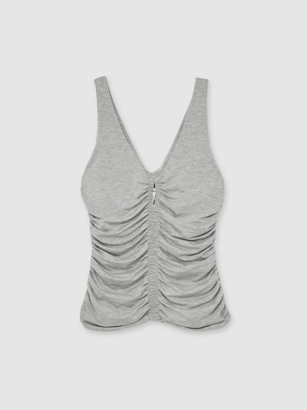 Stretch Lyocell Jersey Ruched Vest in Silver Grey | Reiss Women Exclusive