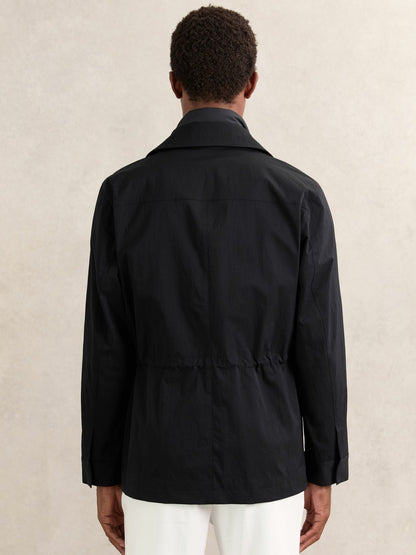 Removable-Gilet Safari Jacket in Navy | Reiss Men Recommended