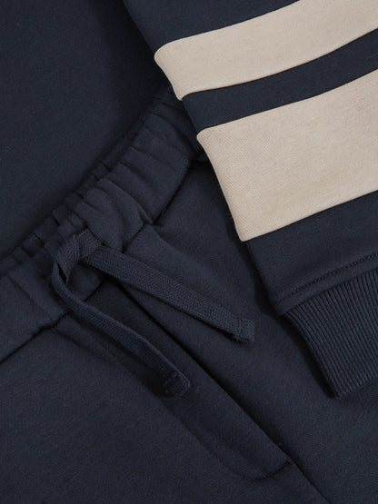 Cotton-Blend Joggers and Hoodie Set in Navy | Reiss Children & Baby Premium