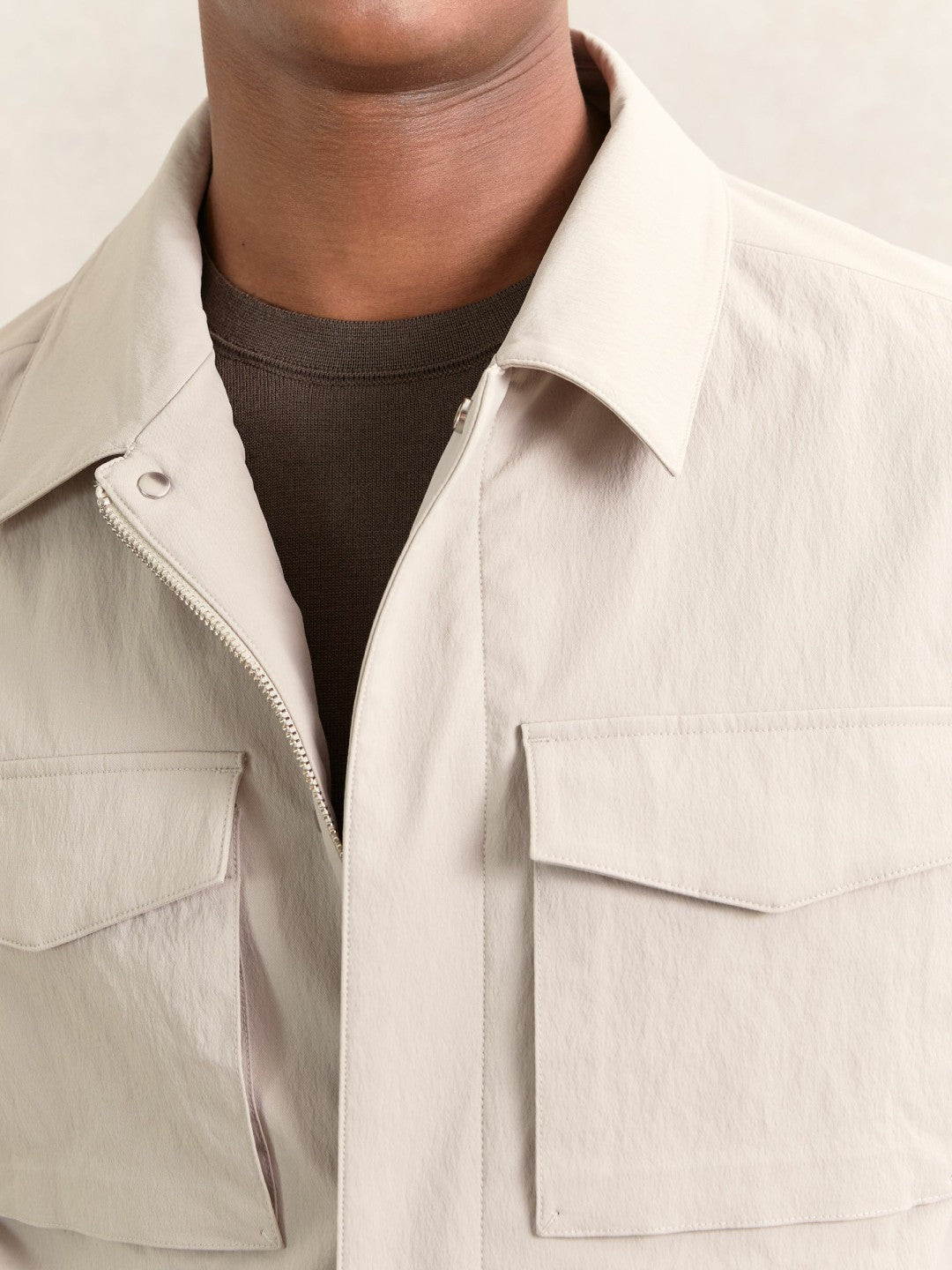 Removable-Gilet Safari Jacket in Stone | Reiss Men Best Seller