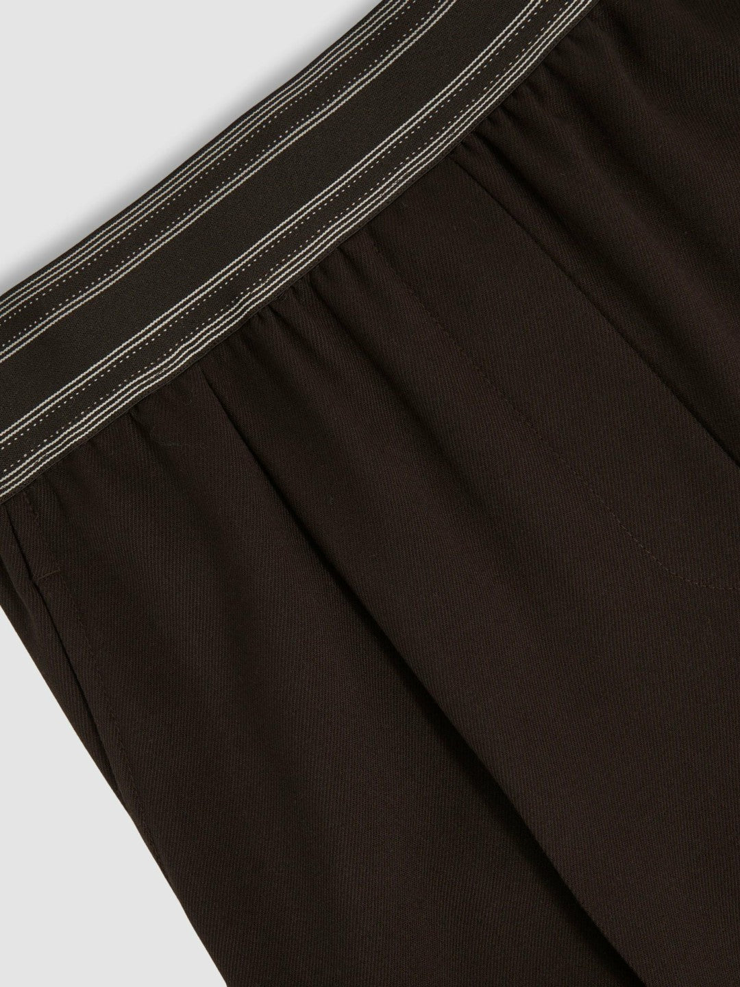 Petite Wide-Leg Contrast-Waistband Trousers in Chocolate Brown | Reiss Women New