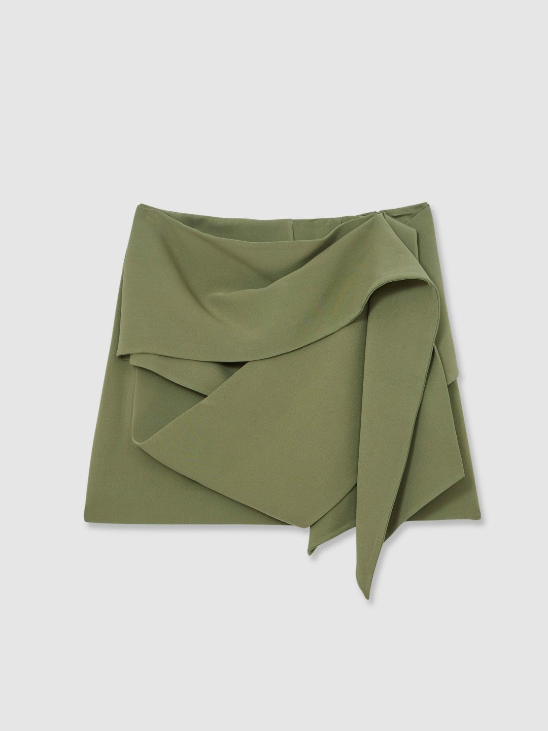 Sculptural Mini Skirt in Green | Reiss Women New