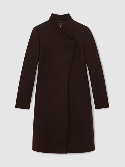 Coat in Chocolate Brown | Reiss Women Signature