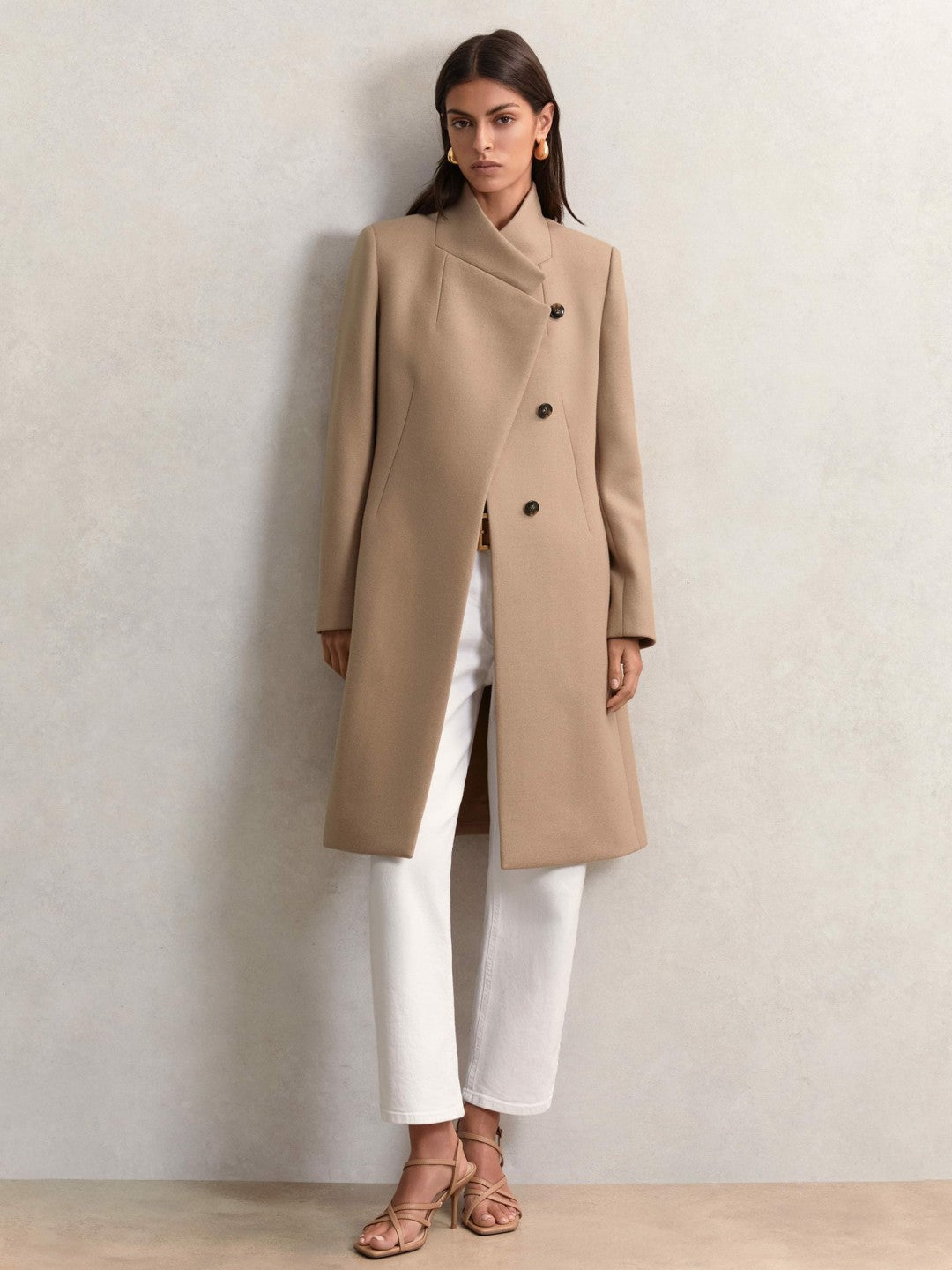 Petite Coat in Camel | Reiss Women Popular