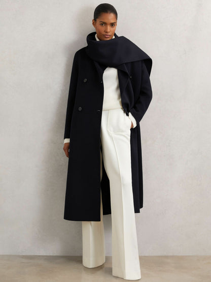 Coat in Navy | Reiss Women Recommended