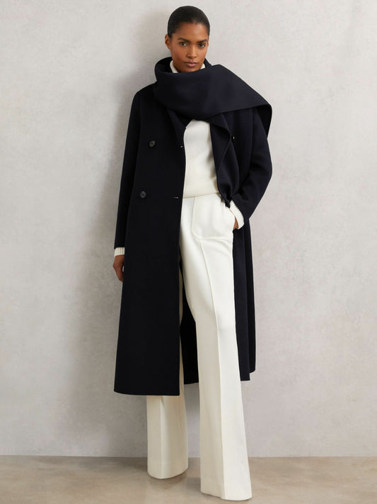 Coat in Navy | Reiss Women Recommended