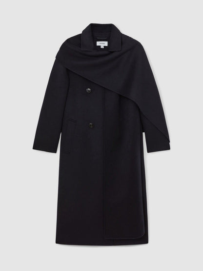 Coat in Navy | Reiss Women Recommended