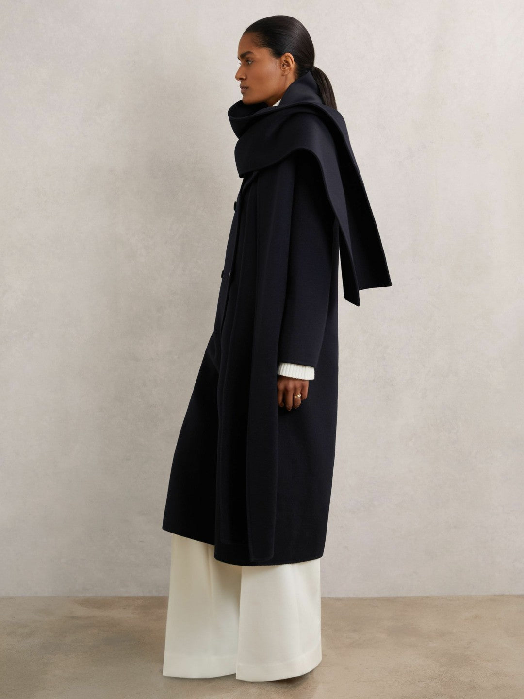 Coat in Navy | Reiss Women Recommended