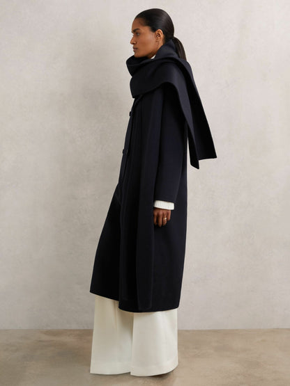 Coat in Navy | Reiss Women Recommended