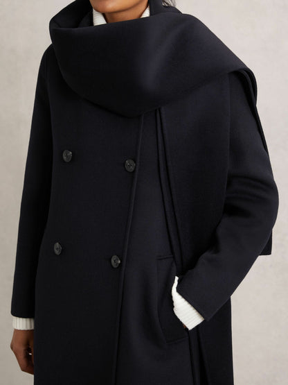 Coat in Navy | Reiss Women Recommended