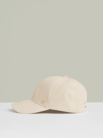 Waffle-Knit Baseball Cap in Neutral | Reiss Women Featured