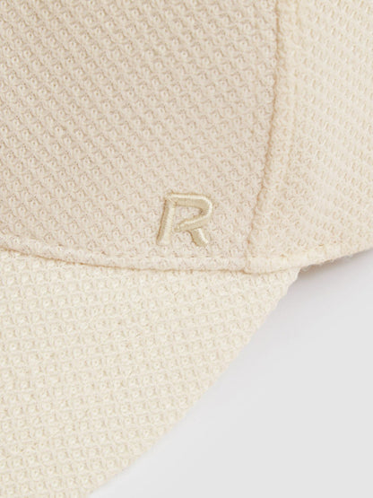 Waffle-Knit Baseball Cap in Neutral | Reiss Women Featured
