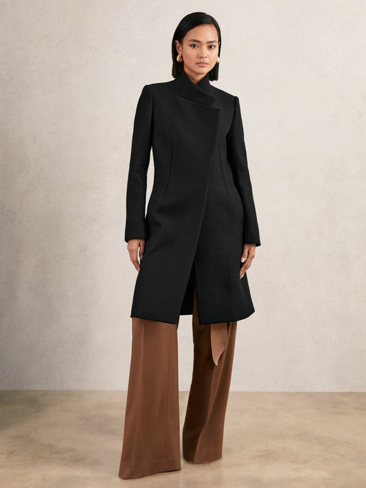 Petite Coat in Black | Reiss Women Best Seller