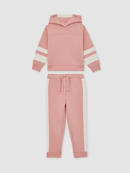 Cotton-Blend Joggers and Hoodie Set in Rose | Reiss Children & Baby Popular