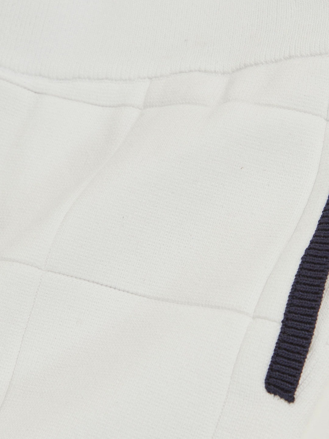 Tipped Knit Stitch-Detail Shorts in White/Navy | Reiss Children & Baby Premium