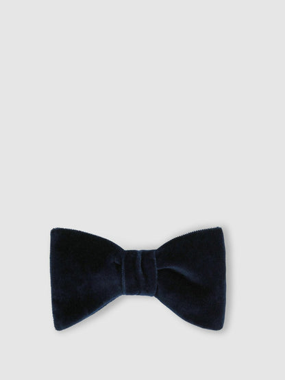 Velvet Bow Tie in Navy | Reiss Men Signature