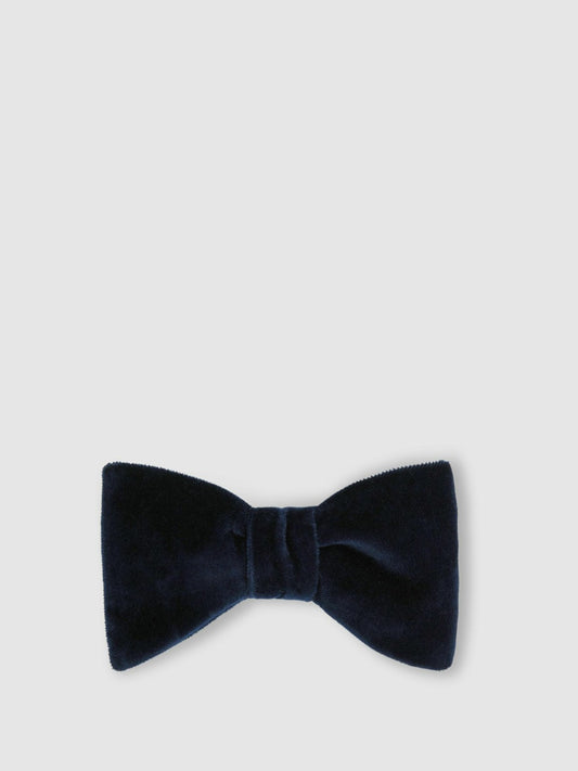 Velvet Bow Tie in Navy | Reiss Men Signature