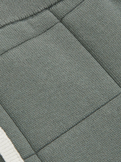 3-9 yrs Tipped Knit Stitch-Detail Shorts in Dark Sage Green | Reiss Children & Baby New