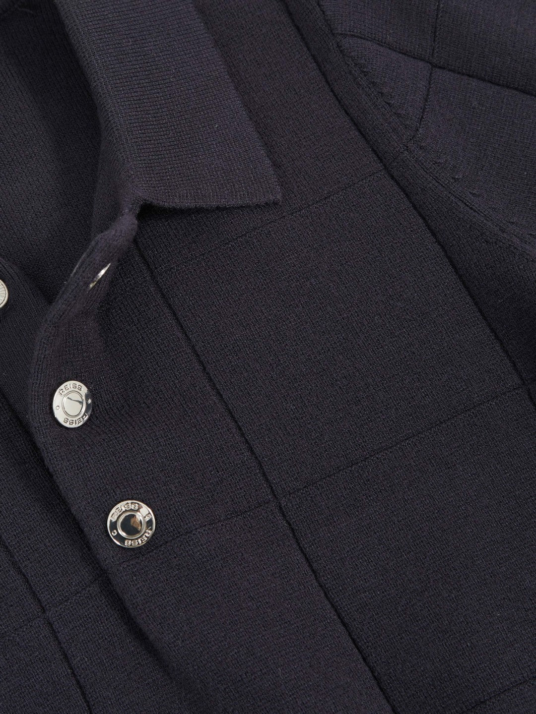 13-14 yrs Stitch-Detail Press-Stud Polo Shirt in Navy Blue | Reiss Children & Baby Exclusive