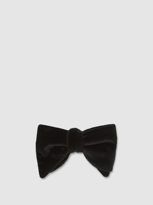 Velvet Bow Tie in Black | Reiss Men Signature