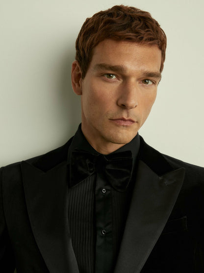Velvet Bow Tie in Black | Reiss Men Signature