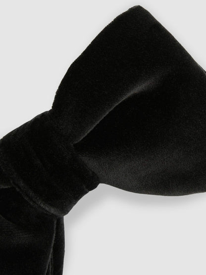 Velvet Bow Tie in Black | Reiss Men Signature