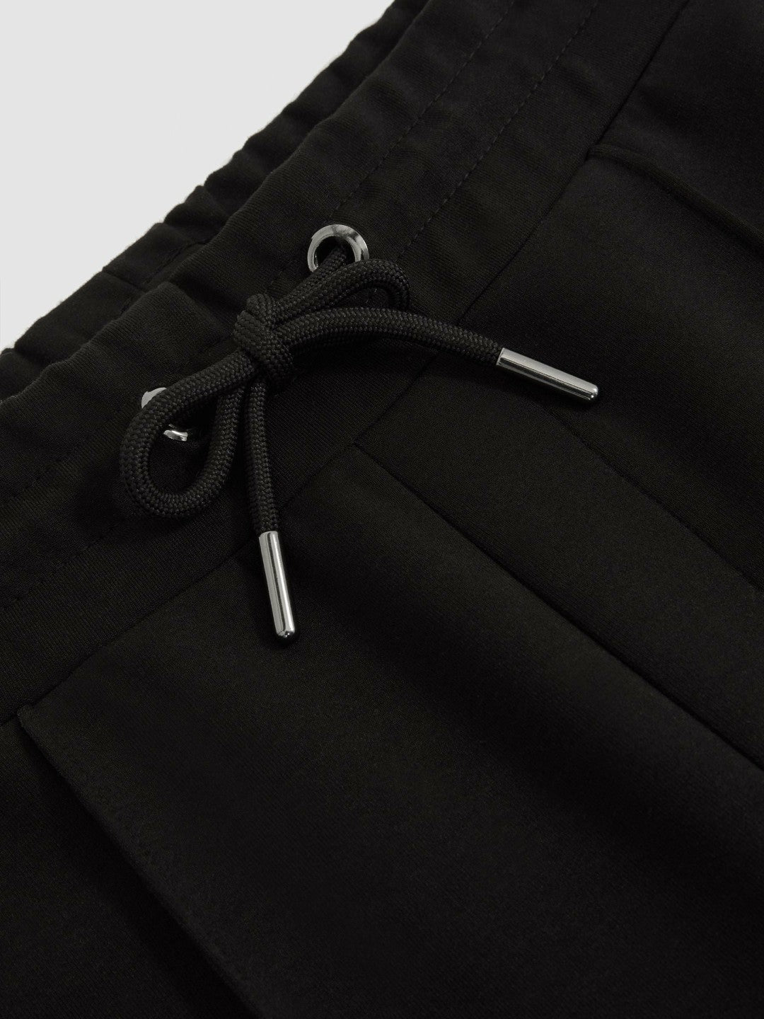 Interlock Drawstring Joggers in Black | Reiss Men Exclusive