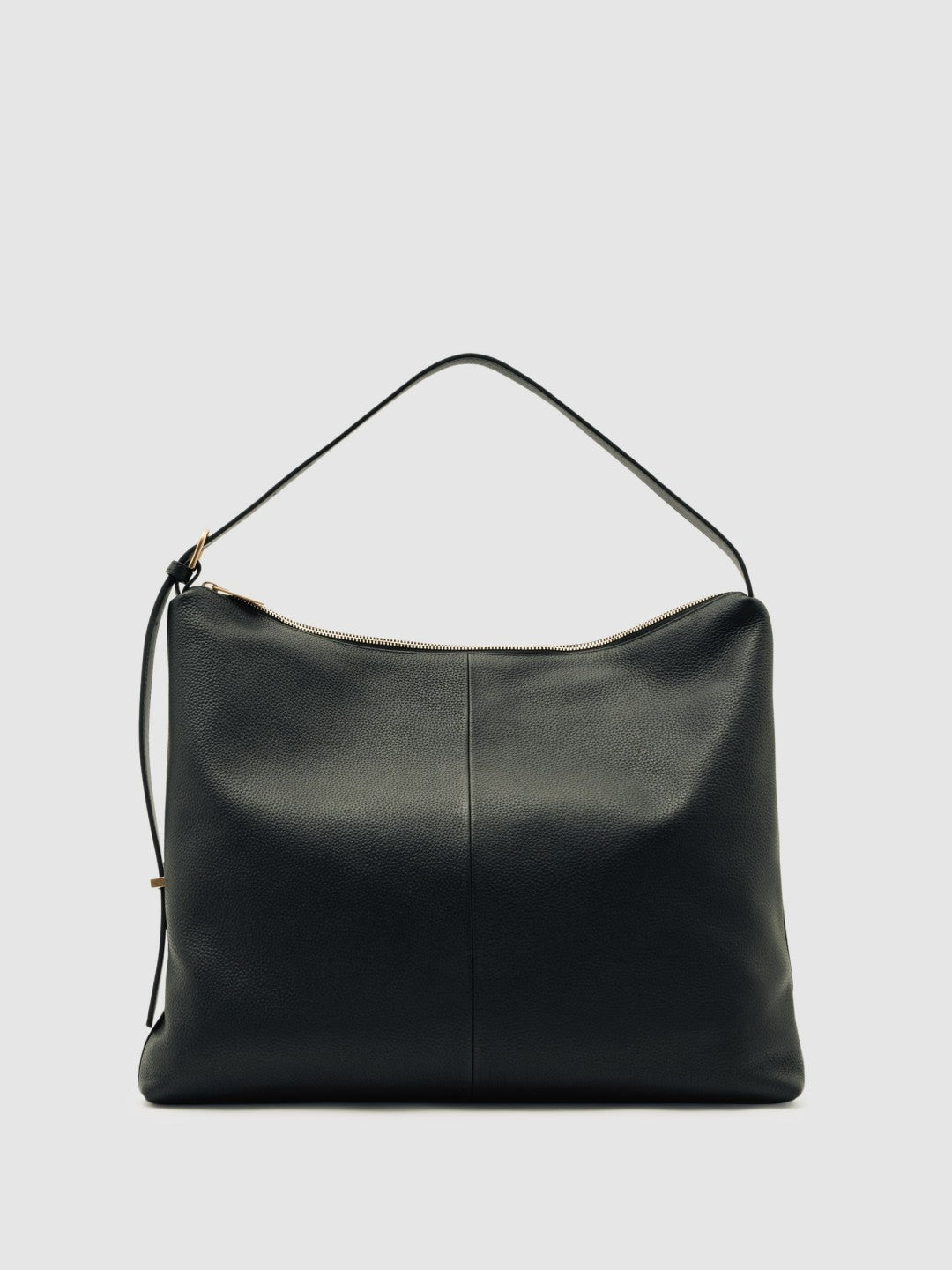 Grained Leather Tote Bag in Black | Reiss Women Premium