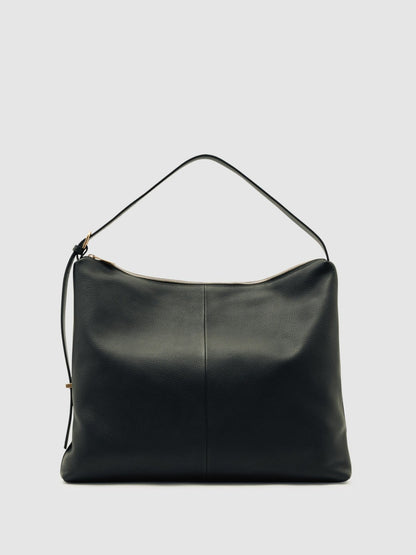 Grained Leather Tote Bag in Black | Reiss Women Premium