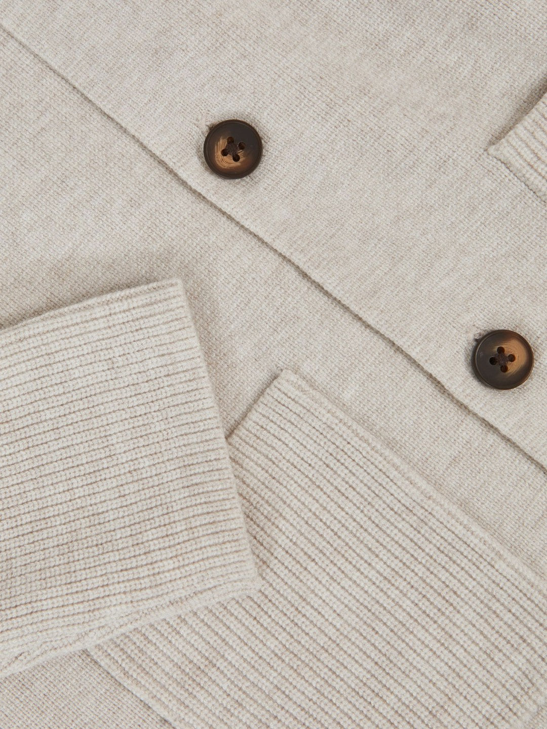 3-9 yrs Button-Through Knitted Cardigan in Oatmeal Melange | Reiss Children & Baby Signature