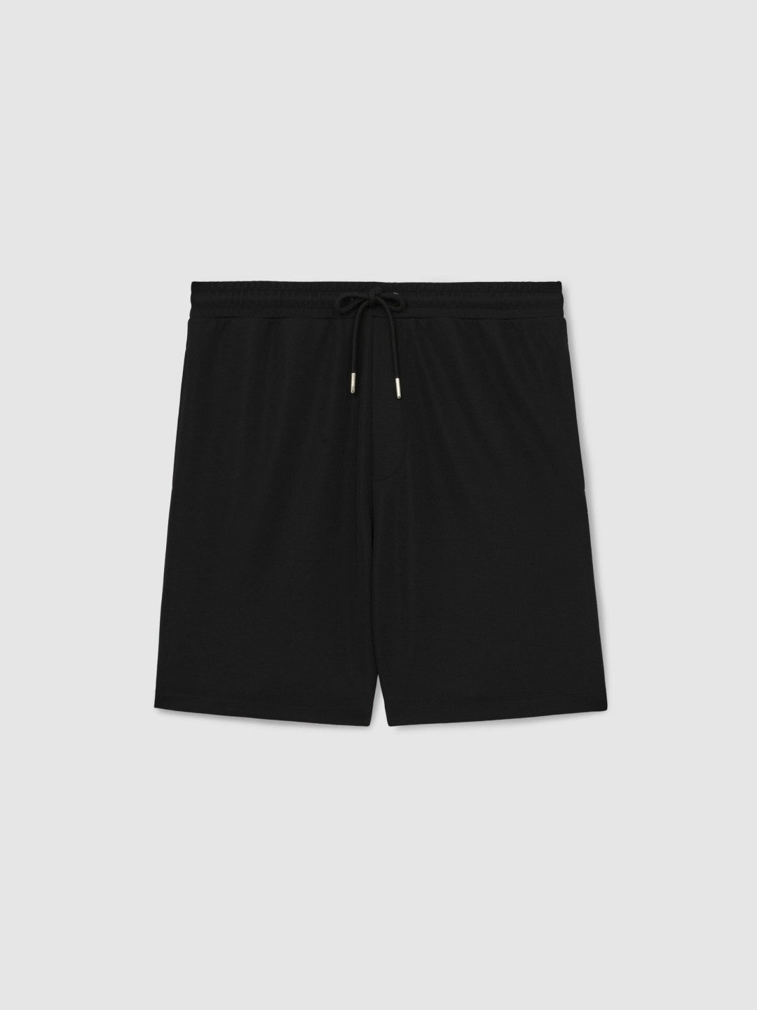 Textured Drawstring Shorts in Black | Reiss Men Recommended