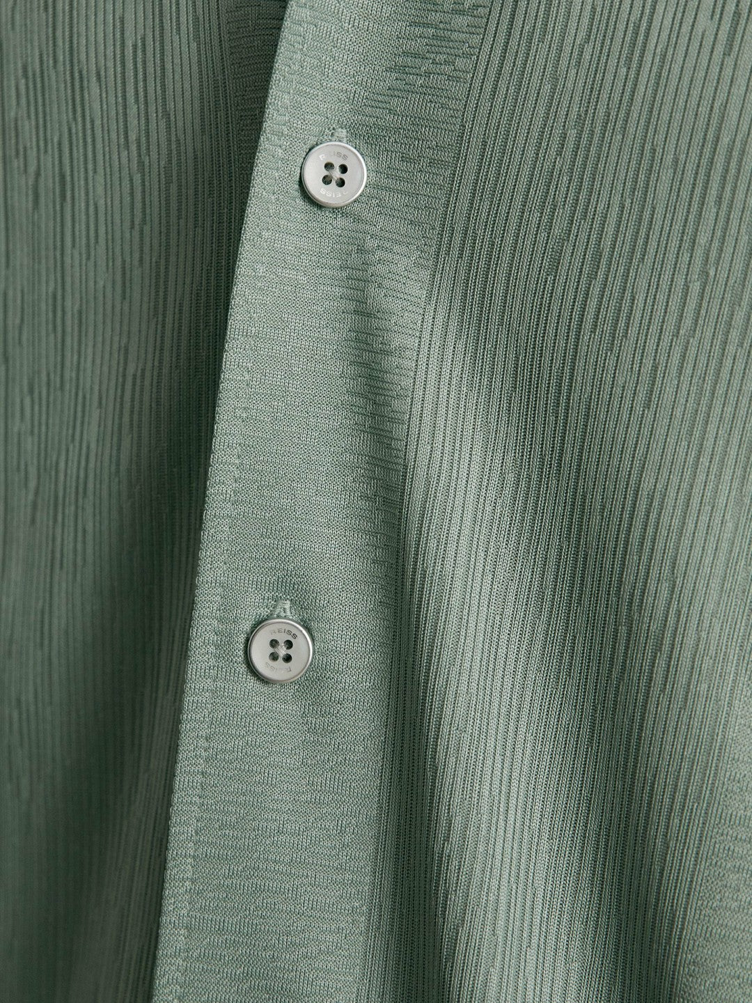 Jacquard-Stripe Cuban-Collar Shirt in Mint Green | Reiss Men Exclusive