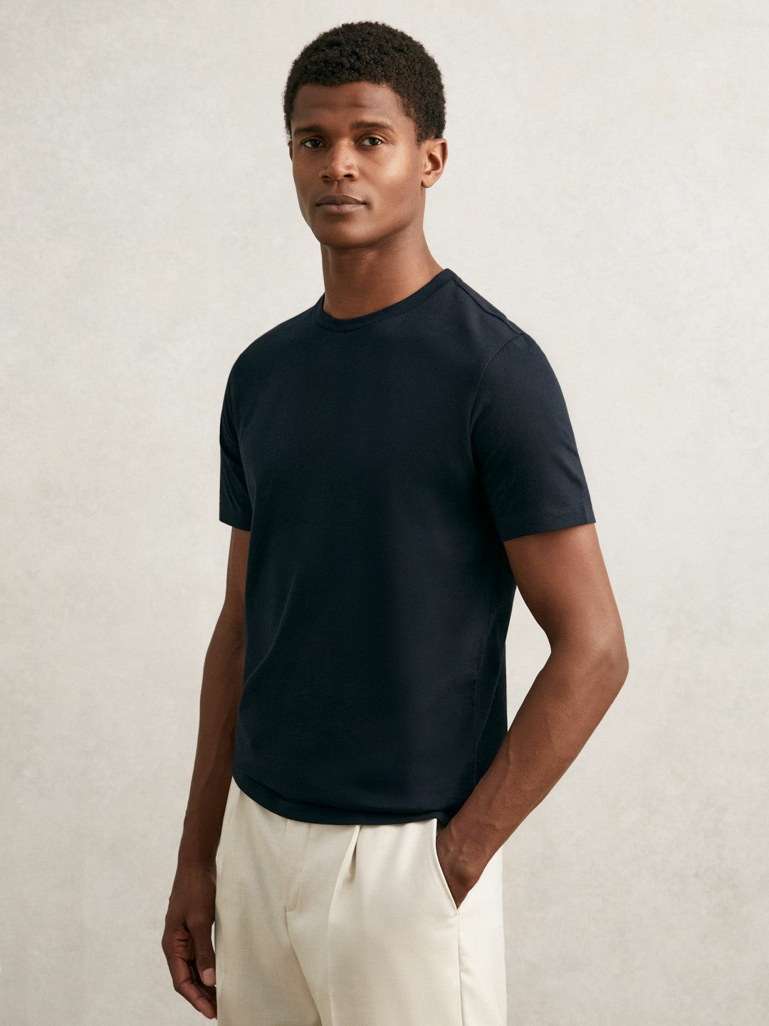 T-Shirts 3 Pack in White/Navy/Dark Sage Green | Reiss Men Best Seller