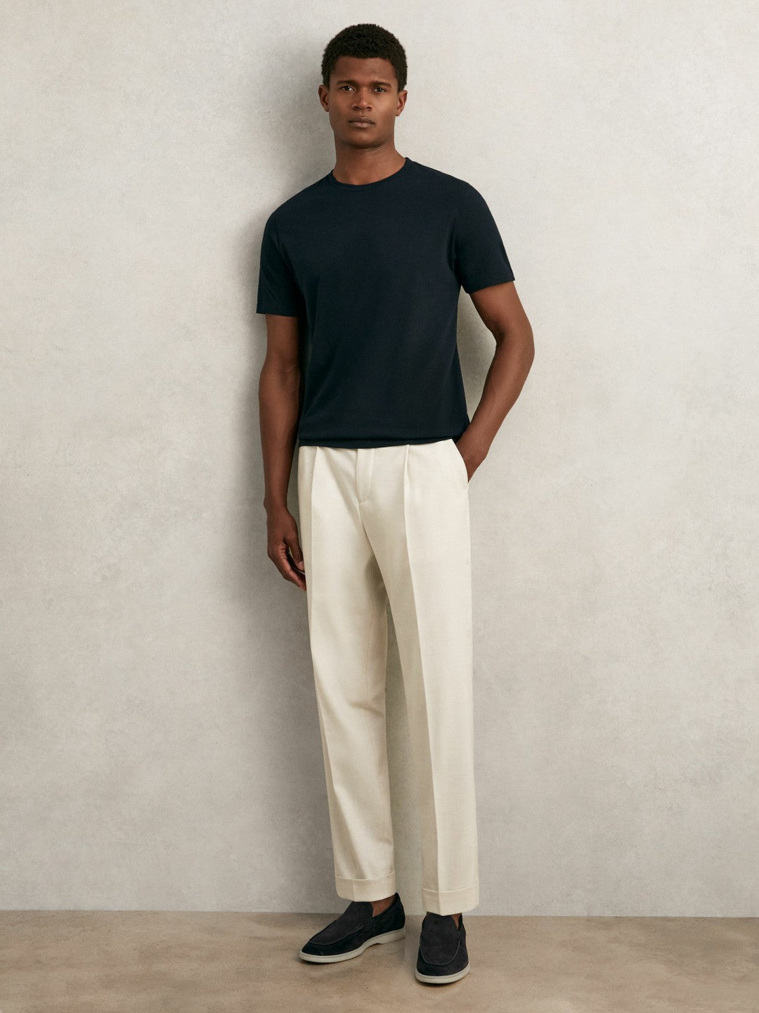 T-Shirts 3 Pack in White/Navy/Dark Sage Green | Reiss Men Best Seller