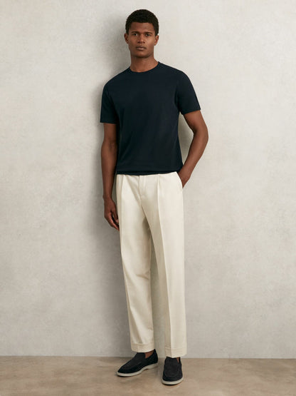 T-Shirts 3 Pack in White/Navy/Dark Sage Green | Reiss Men Best Seller