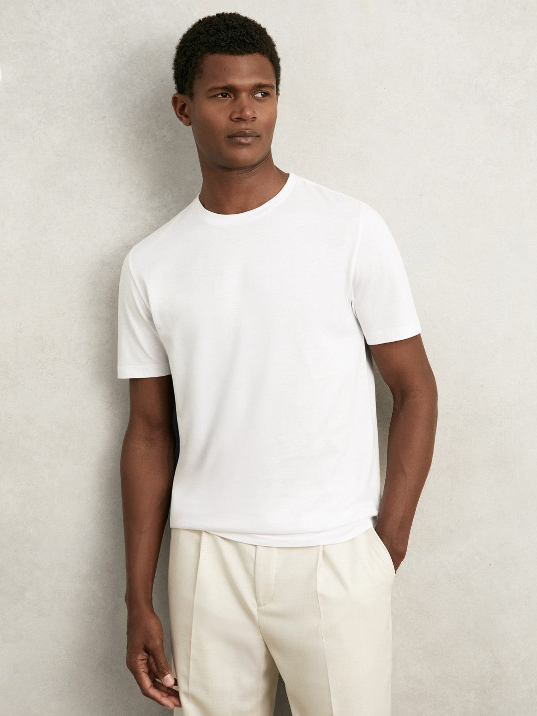 T-Shirts 3 Pack in White/Navy/Dark Sage Green | Reiss Men Best Seller