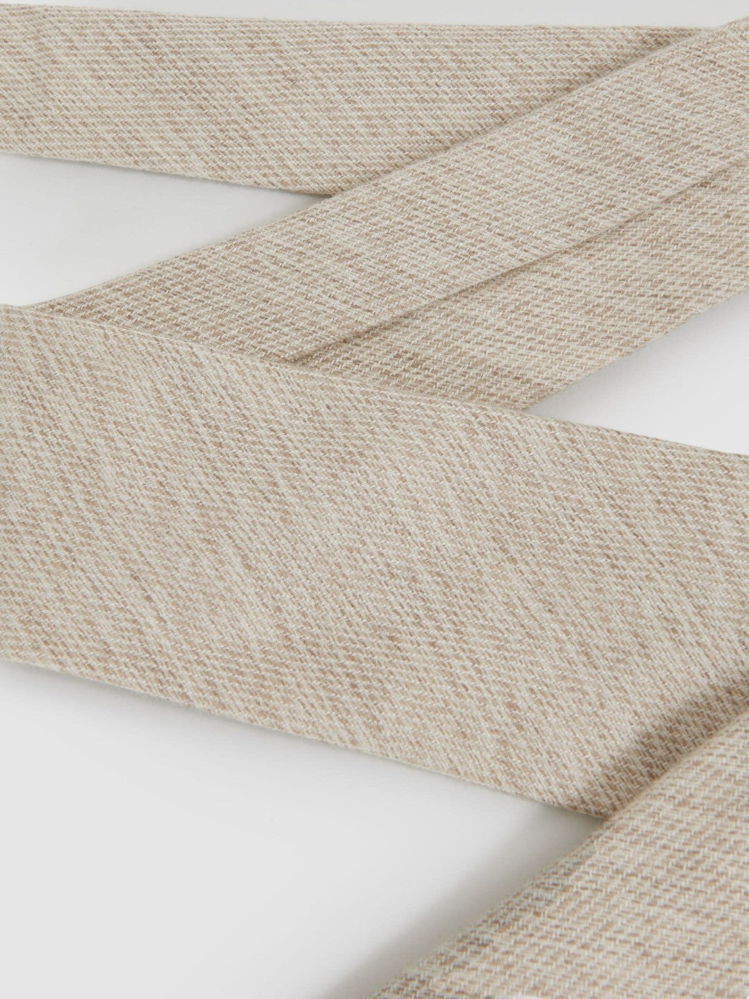 Wool-Silk Textured Tie in Oatmeal | Reiss Men Exclusive