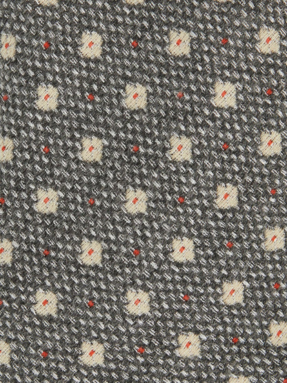 Wool-Silk Floral-Medallion Tie in Grey | Reiss Men Exclusive